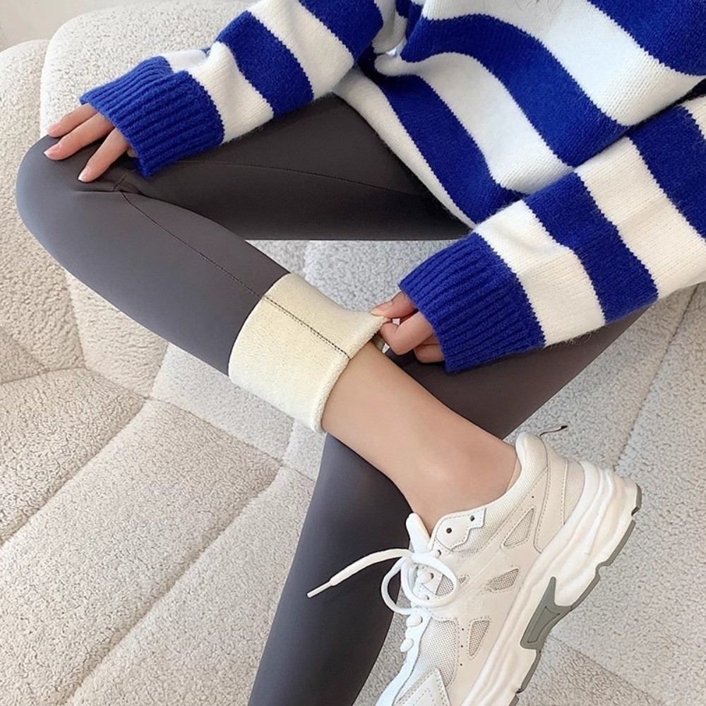 Pilates Yoga Legging - Comfortable High Waist Fleece Leggings Elastic