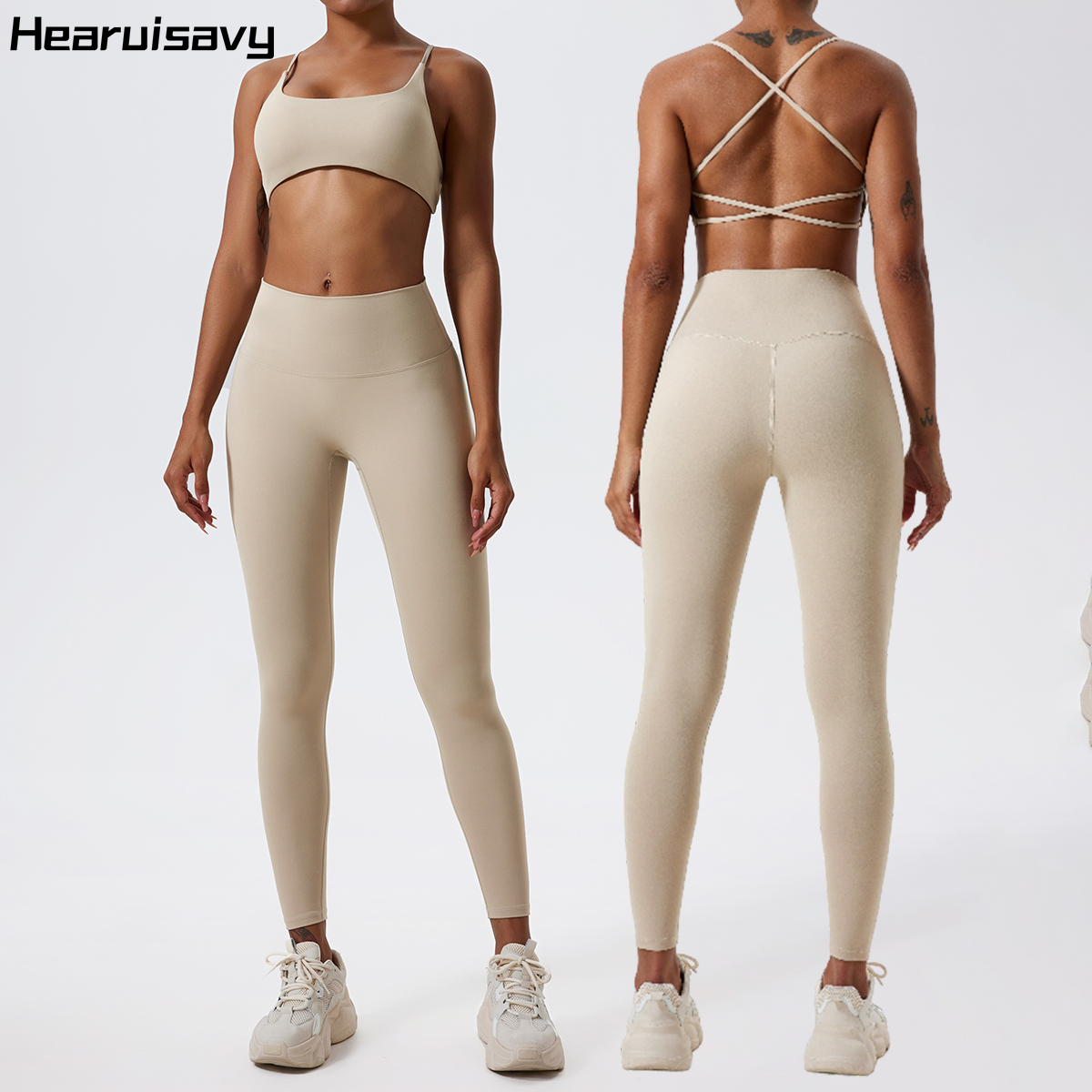 Pilates Yoga Legging - Hearuisavy Gym Fitness Sports Bra Women