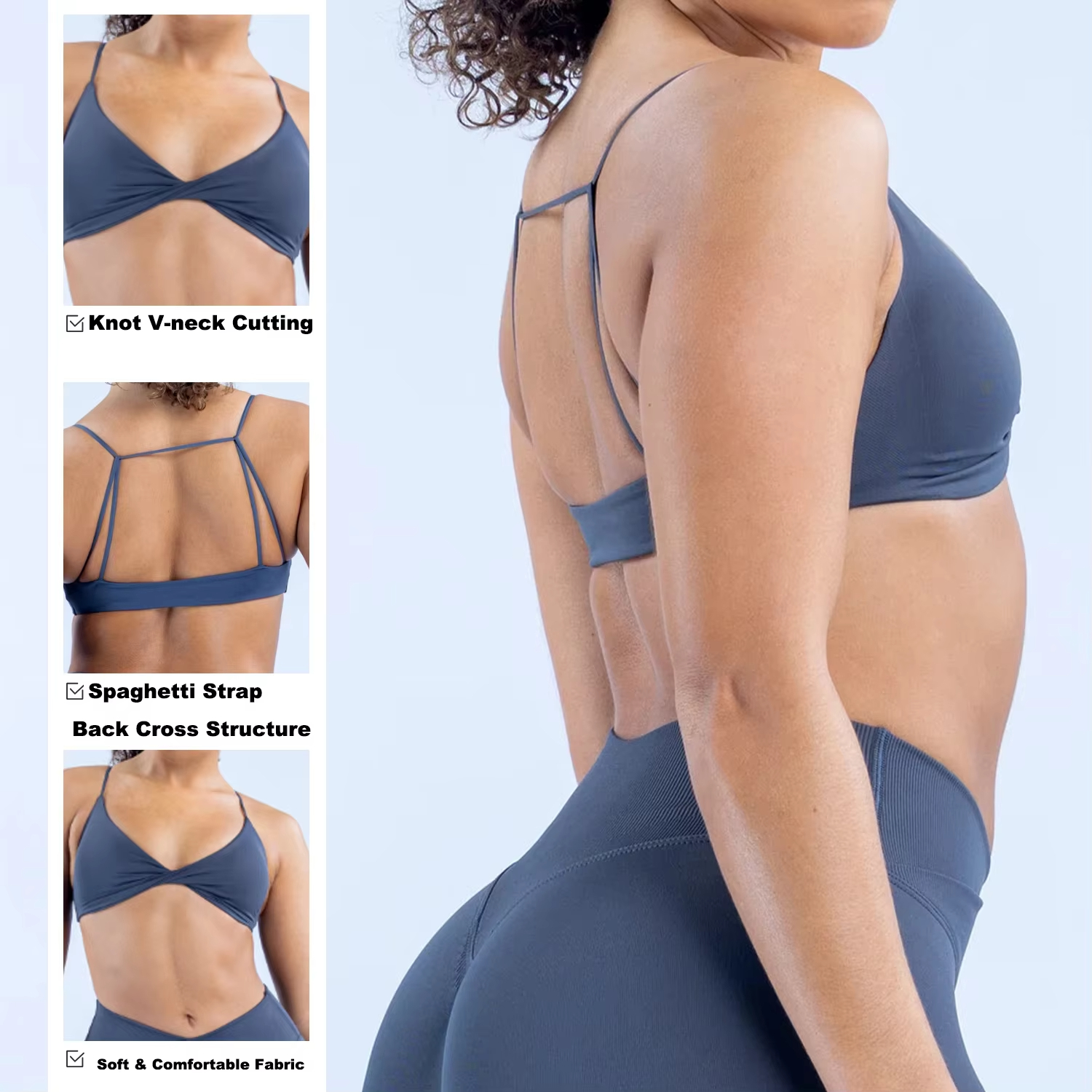 Pilates Yoga Top - Impact Vision Womens Cross Back Sports