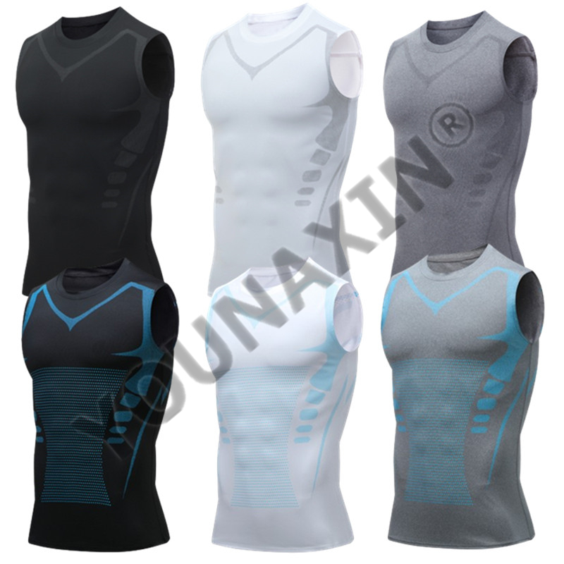 Pilates Yoga Top - 3 Pieces Men's Sleeveless T-Shirts Base