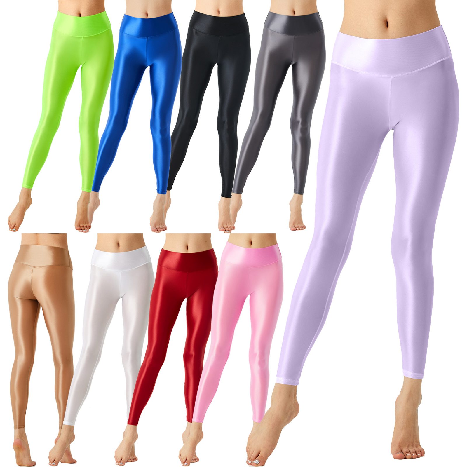 Women Glossy Ballet Leggings E - Pilates Yoga Legging avaliação e preço