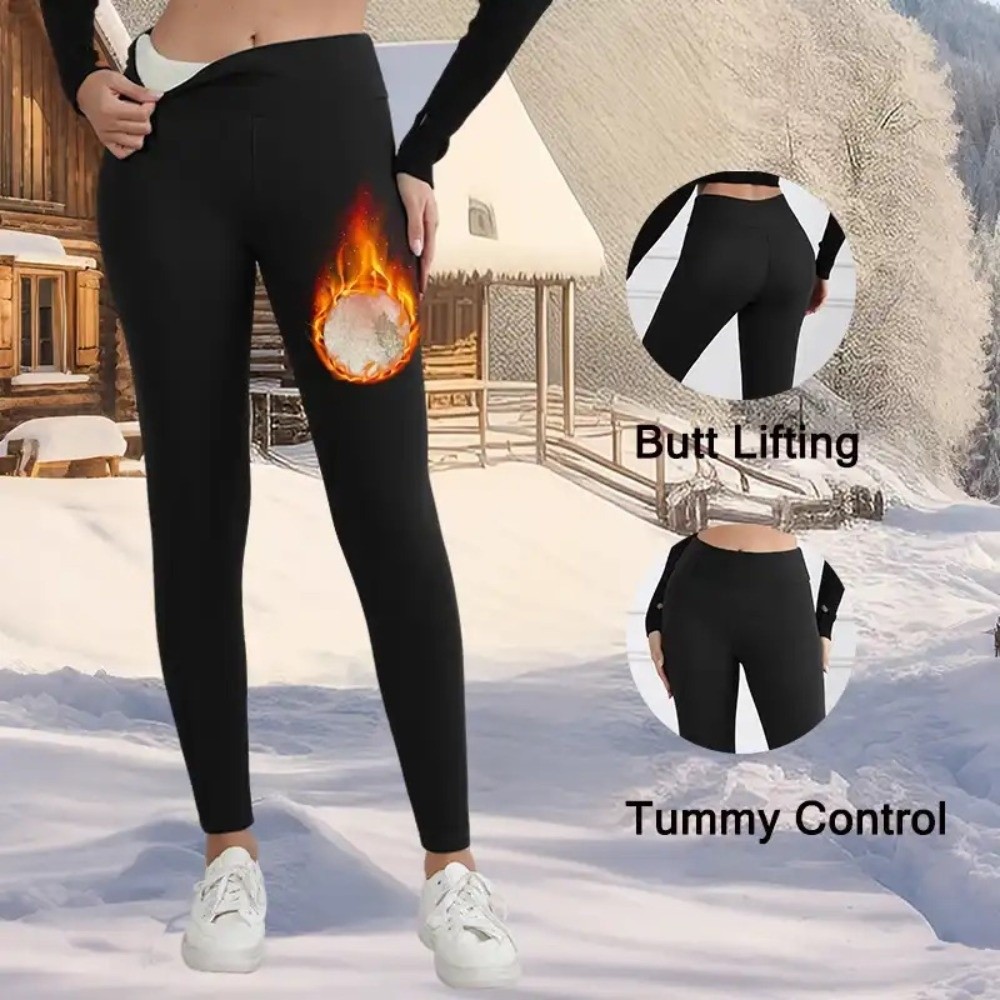 Comfortable High Waist Fleece  - Pilates Yoga Legging avaliação e preço