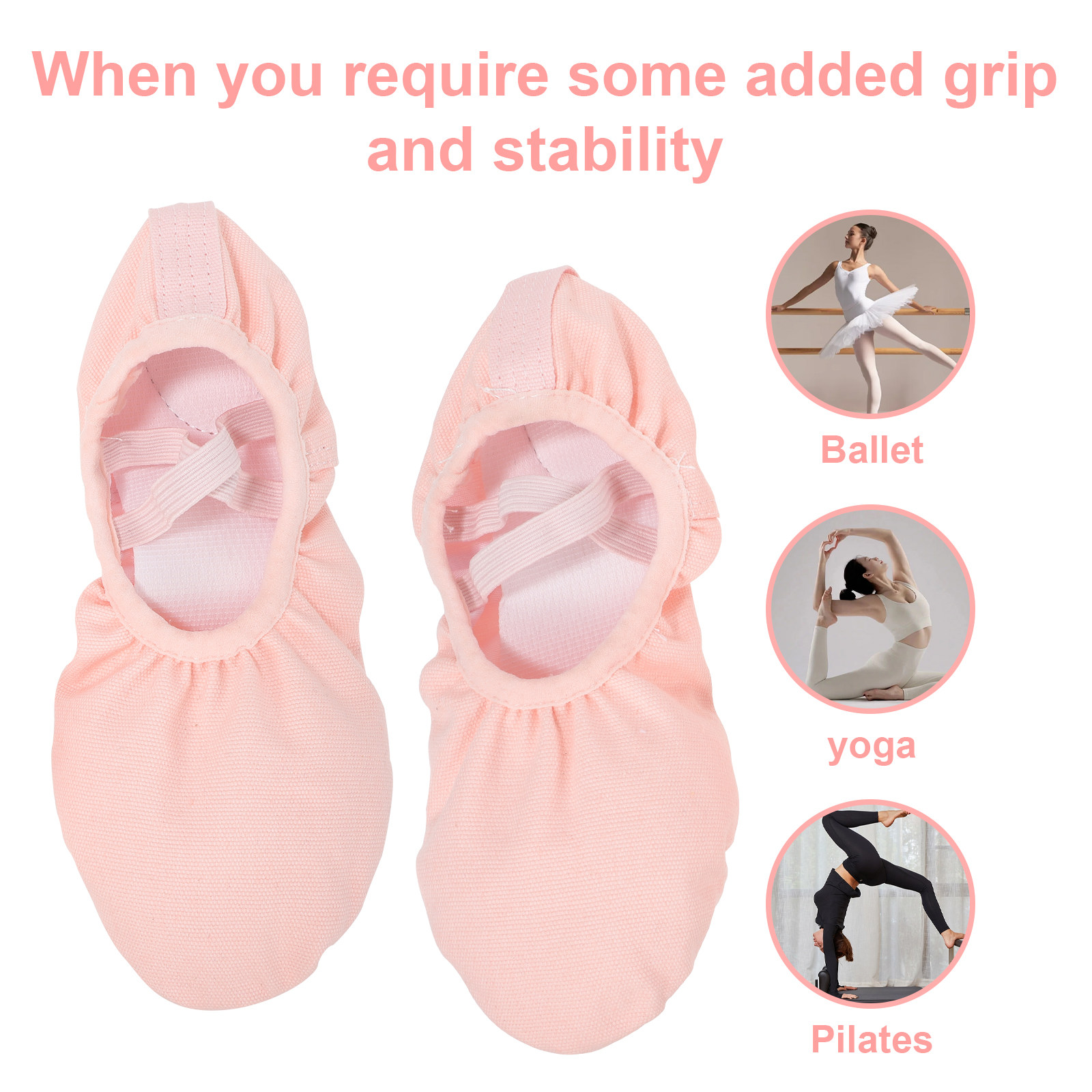 1Pair Ballet Shoes Yoga Shoes  - Pilates Yoga Shoes avaliação e preço