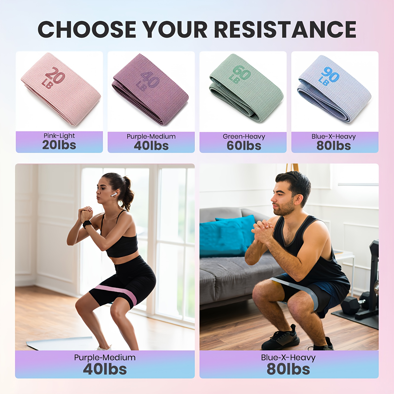 1Pc/4Pcs Fitness Resistance Ba - Pilates Yoga Body avaliação e preço