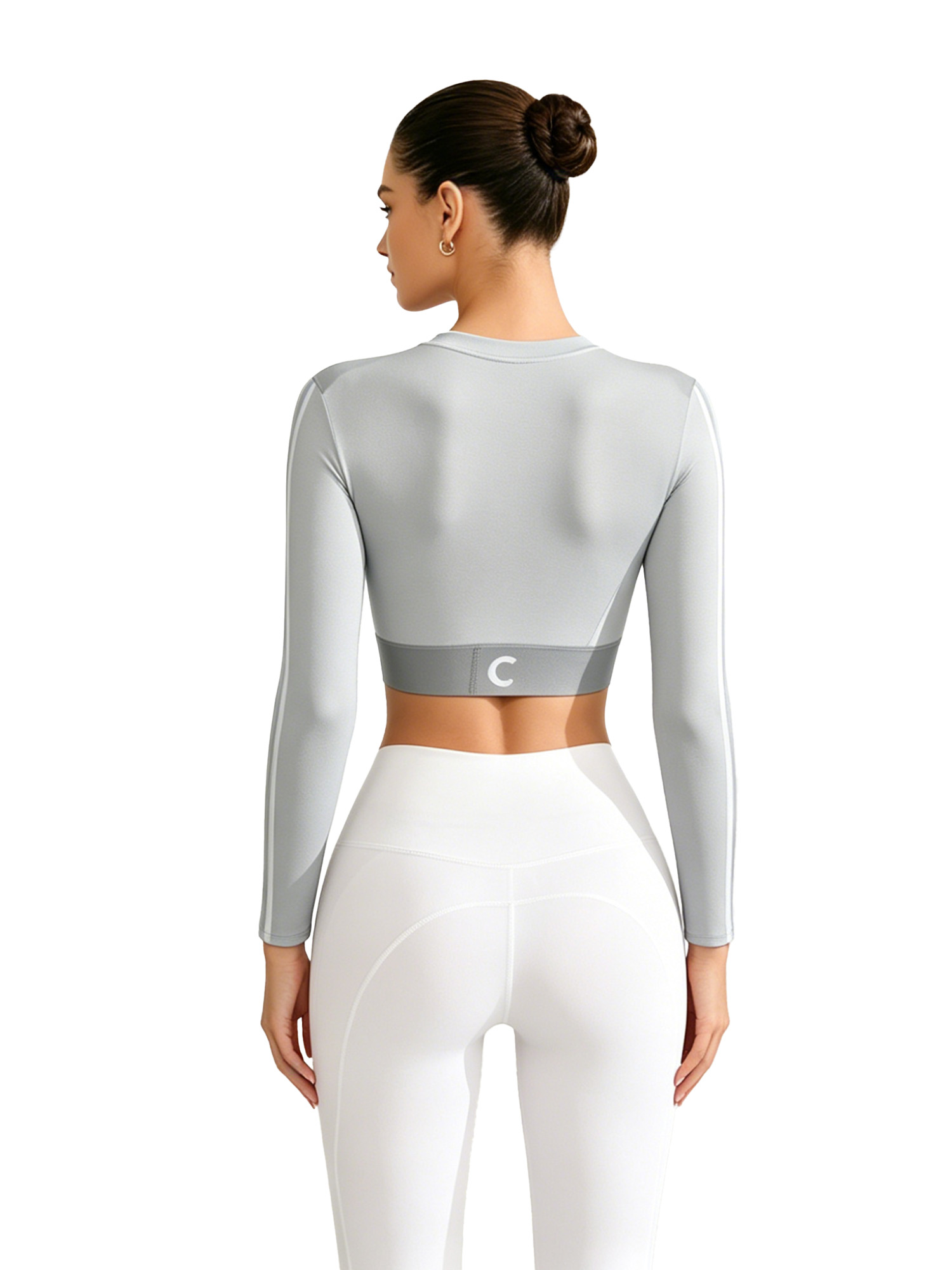 Women's Yoga Crop Top Sleeve L - Pilates Yoga Top avaliação e preço