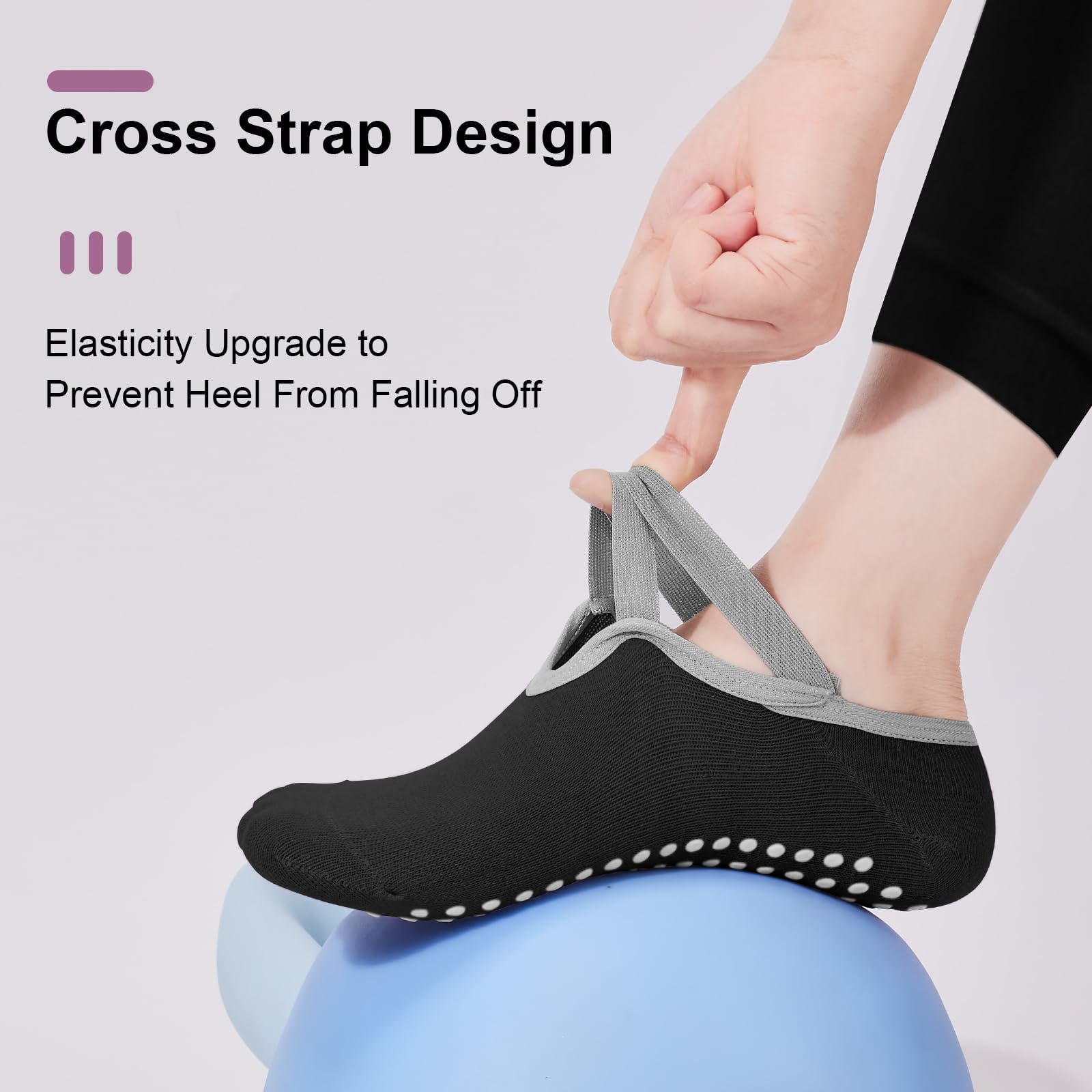 4-pack women's Pilates socks,  - Pilates Yoga Shoes avaliação e preço