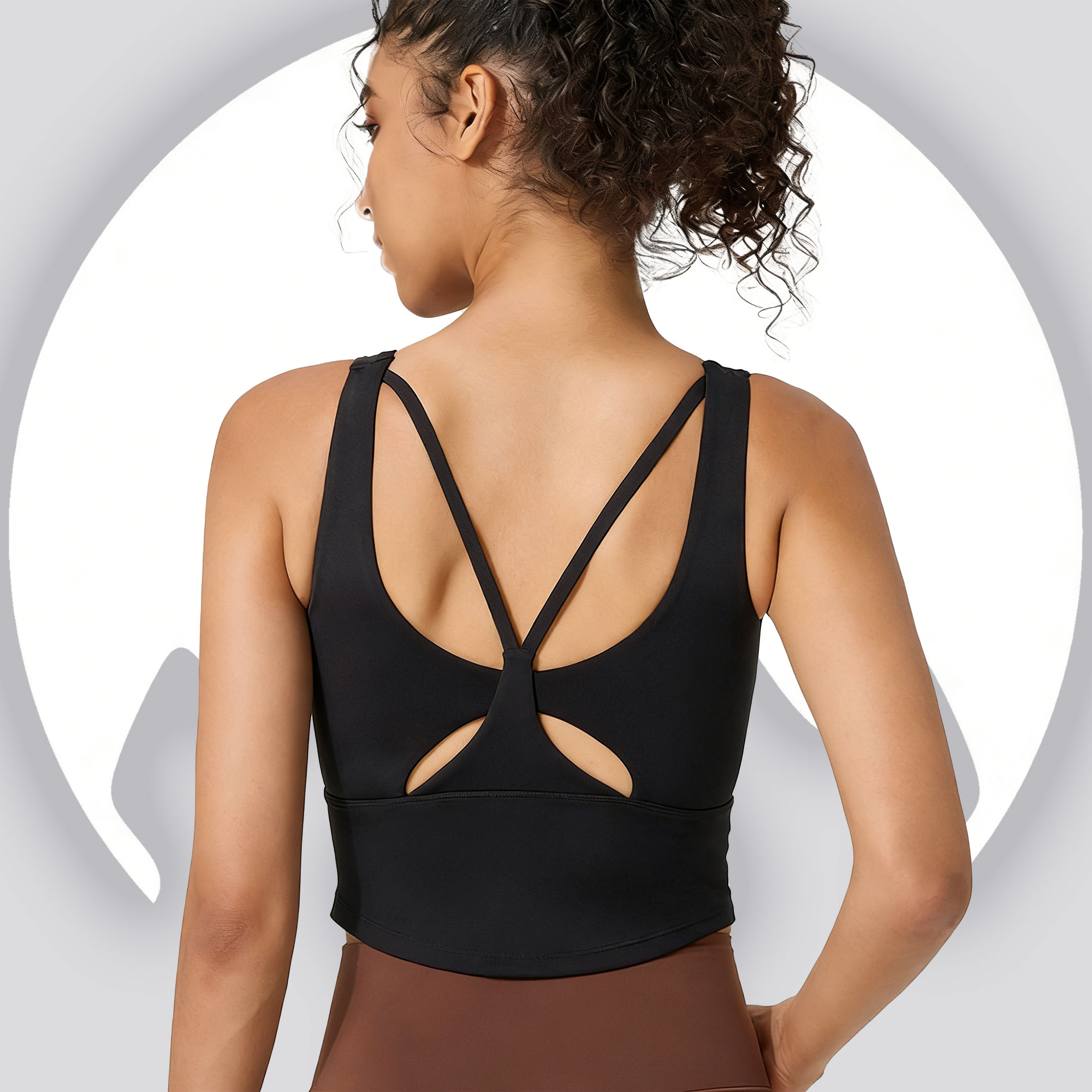 Women's Fixed Cup Yoga Sports  - Pilates Yoga Top avaliação e preço
