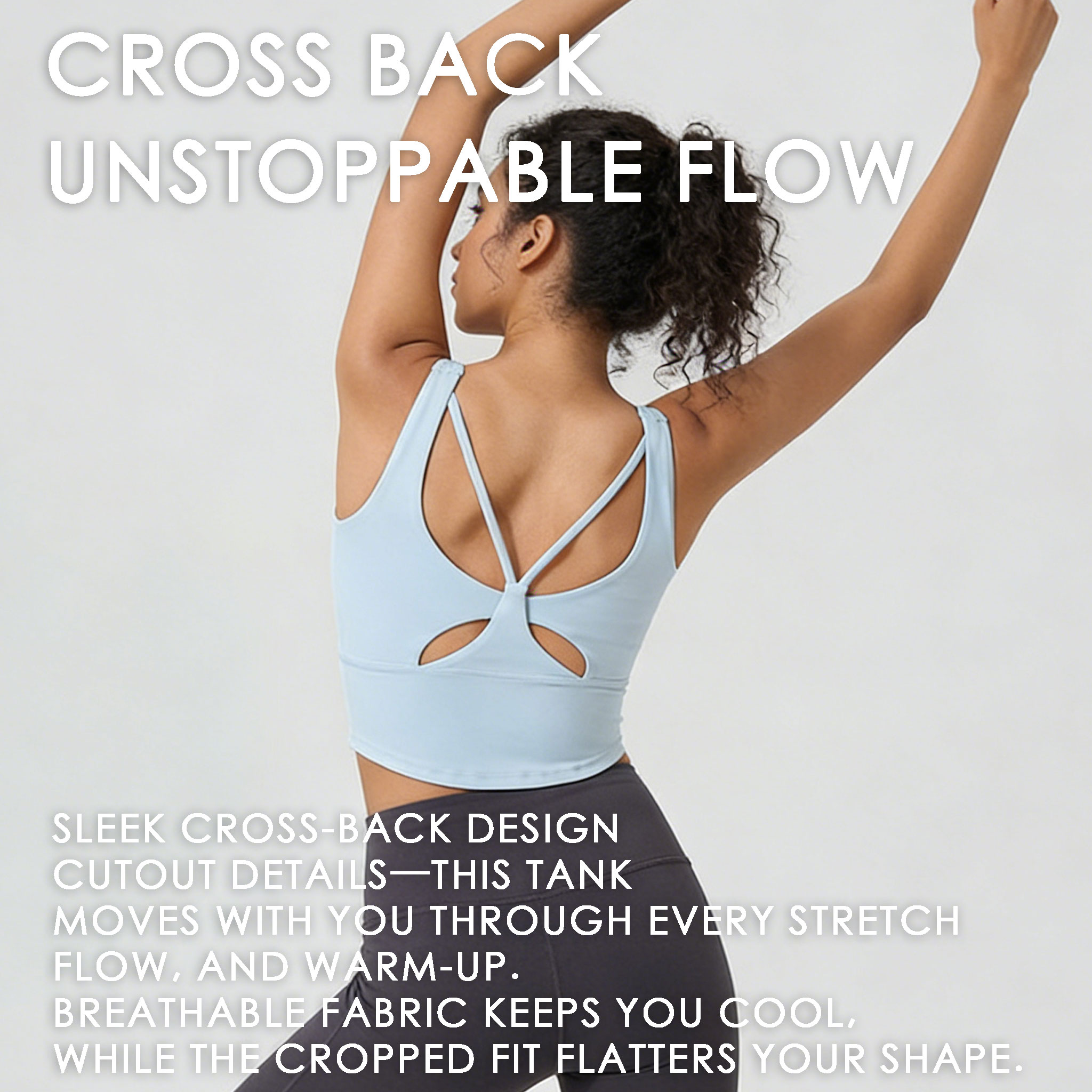 Women's Fixed Cup Yoga Sports  - Pilates Yoga Top avaliação e preço
