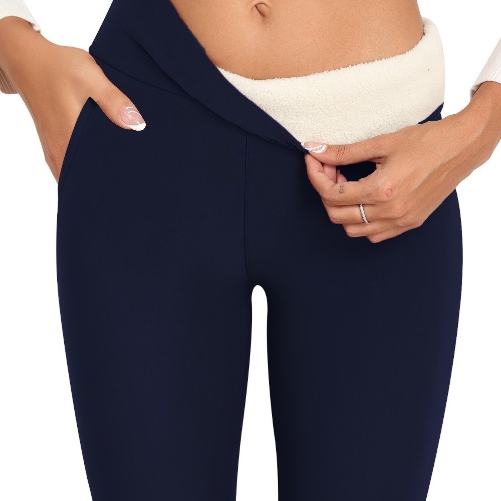 Fashion High Waist Fleece Legg - Pilates Yoga Legging avaliação e preço